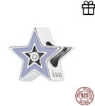 GALAS Talisman din argint 925 Purple Enamel Twinkle Shining Star (BSC459)