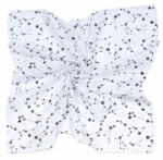 MT Textil MTT Nagy textil pelenka (120x120) - Fehér alapon fekete csillagképek - babylion