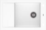 AXIS KITCHEN A-POINT 40 gránit mosogató automata dugóemelő, szifonnal, fehér, beépíthető (AX-1305)