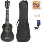 Max Music Set ukulele + geantă de transport, 21", negru, MAX UKEY (173.184)
