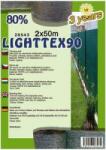  Árnyékoló háló Lighttex 2x50m zöld 80% 28543 (28543 - 90-2x50)