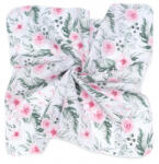 MT MTT Kis textil pelenka 3 db - Fehér alapon rózsaszín virágok