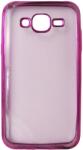  Husa silicon roz transparent cu margini electroplacate roz pentru Samsung Galaxy J5