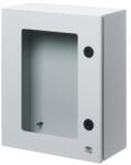 Gewiss Board In Metal With Blank Door Fitted With Tempered Glass Window And Lock 585x800x300 - Ip55 - Grey Ral 7035 (gw46236)