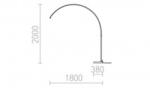 Rendl light studio IRIDIS arched Lampa podea baza crom 230V E27 23W (R11763)