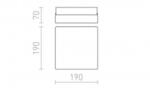 Rendl light studio ASTONISH 185 square stainless steel 230V E27 2x28W (R10221)