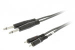 Nedis 2x 6, 3 mm jack - 2x RCA kábel - 5 m (COTH23320GY50)