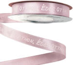 Valex Decor Otthon, édes otthon" feliratos szatén szalag 12mm x 20m - Világoslila (CL12-21)