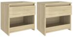 vidaXL Noptiere, 2 buc. , stejar Sonoma, 40x30x39 cm, PAL (803450)