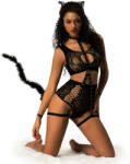 STD Costumatie Sexy CAT WOMAN 7 Piese Negru OS