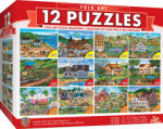 Masterpieces Puzzle Master Pieces 12 în 1 - Folk Art 12-Pack Bundle (31864) Puzzle