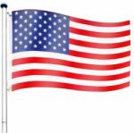 Flagmaster® Zászló rúddal Amerikai USA 650 cm (30050171)