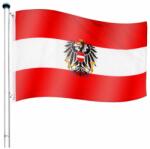 Flagmaster® Zászló rúddal Osztrák AUT 650 cm (30050150)