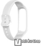  Okosóra pót szíj - szilikon, 120 + 94mm hosszú - FEHÉR - SAMSUNG Galaxy Fit 2 (SM-R220)