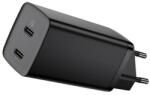 Baseus Бързо зарядно устройство Baseus GaN2 Lite 2x USB Type C, 65W, Power Delivery 3.0, Quick Charge 4+ SCP FCP AFC, черен (CCGAN2L-E01)