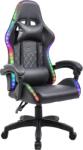 TEMPO KONDELA Irodai/gamer szék RGB LED háttérvilágítással, fekete, MAFIRO - mindigbutor