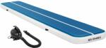 Gymrex Felfújható tornaszőnyeg készlet pumpával - 600 x 100 x 20 cm - 300 kg - kék/fehér (GR-ATM7-SET)