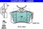ATE set placute frana, frana disc ATE Ceramic 13.0470-2845.2 (13.0470-2845.2)