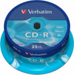 Verbatim CD-R VERBATIM 700MB, 80min, viteza 52x, 25 buc, spindle, "43432 (43432)