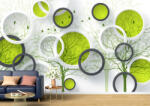 Persona Tapet Premium Canvas - Cercuri colorate si pomi abstract 3d - tapet-canvas - 170,00 RON