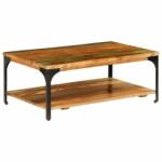 vidaXL Măsuță de cafea cu raft, 100 x 60 x 35 cm, lemn masiv reciclat (247324) - izocor Masa de cafea
