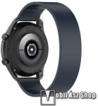  Okosóra szíj - rugalmas szilikon - ÉJKÉK - 170mm hosszú, 22mm széles - SAMSUNG Galaxy Watch 46mm / Watch GT2 46mm / Watch GT 2e / Galaxy Watch3 45mm / Honor MagicWatch 2 46mm