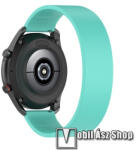  Okosóra szíj - rugalmas szilikon - CYAN - 170mm hosszú, 22mm széles - SAMSUNG Galaxy Watch 46mm / Watch GT2 46mm / Watch GT 2e / Galaxy Watch3 45mm / Honor MagicWatch 2 46mm