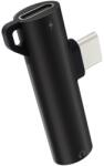 DEVIA Smart Series Audio Adapter Type-C - 3, 5mm Jack+Type-C Fekete