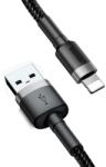 Baseus Cafule Lightning Adatkábel 2M 1, 5A Fekete Szürke