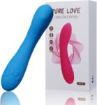 STD Vibrator Aria Pure Love, Moving Bead, 10 Moduri, Silicon, USB, Albastru, 16 cm Vibrator