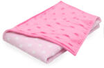 Scamp Minky-vászon takaró (Pink Rosa Stars)