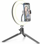 Cellularline Selfie Ring LED fénnyel szelfi fotókhoz és videókhoz, fekete színben (SELFIERINGK)