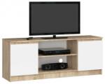 AKORD TV állvány 140 cm - Akord Furniture - fehér / sonoma tölgy