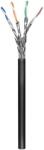 Goobay Rola cablu de retea exterior 100m S/FTP (PiMF) cat. 6 Negru, Goobay G57195 (G57195)