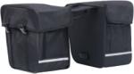 vidaXL Geantă de bicicletă dublă pentru suport coș, negru, 35 L (93250)