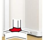 Legrand Angled junction - pentru capac flexibil snap-on DLP trunking - alb (075681)