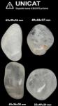 Palm Stone Cuart Alb Natural - 49-65 x 36-49 x 26-34 mm - (XXL) - 1 Buc