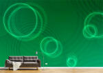 Persona Tapet Premium Canvas - Cercuri verzi si negre abstract - tapet-canvas - 170,00 RON