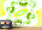 Persona Tapet Premium Canvas - Forme verzi si galbene abstract - tapet-canvas - 170,00 RON