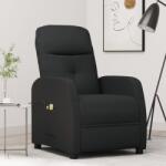 vidaXL Fotoliu de masaj rabatabil electric, negru, textil (3073608)