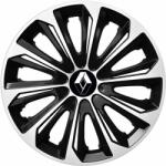 NRM Capace pentru roți RENAULT 14", STRONG DUOCOLOR ALB-NEGRU 4bc