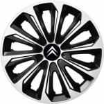 NRM Capace pentru roți CITROEN 14", STRONG DUOCOLOR ALB-NEGRU 4bc