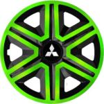 NRM Capace pentru roți MITSUBISHI 15", ACTION DOUBLECOLOR VERDE-NEGRU 4bc