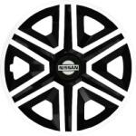NRM Capace pentru NISSAN 14", ACTION DOUBLECOLOR ALB-NEGRU 4KS