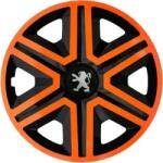 NRM Capace pentru PEUGEOT 15", ACTION DOUBLECOLOR PORTOCALIU-NEGRU 4bc