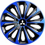 NRM Capace pentru roți MITSUBISHI 14", STRONG DUOCOLOR ALBASTRU-NEGRU 4bc