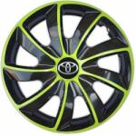 NRM Capace pentru TOYOTA 14", QUAD BICOLOR VERDE 4bc