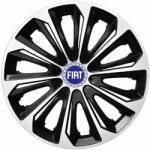 NRM Capace pentru FIAT BLUE 15", STRONG DUOCOLOR ALB-NEGRU 4bc