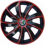 NRM Capace pentru ALFA ROMEO 14", QUAD BICOLOR ROȘU 4bc