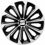 NRM Capace pentru SEAT 15", STRONG DUOCOLOR ALB-NEGRU 4bc